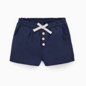 Zara Navy Bow Shorts 4